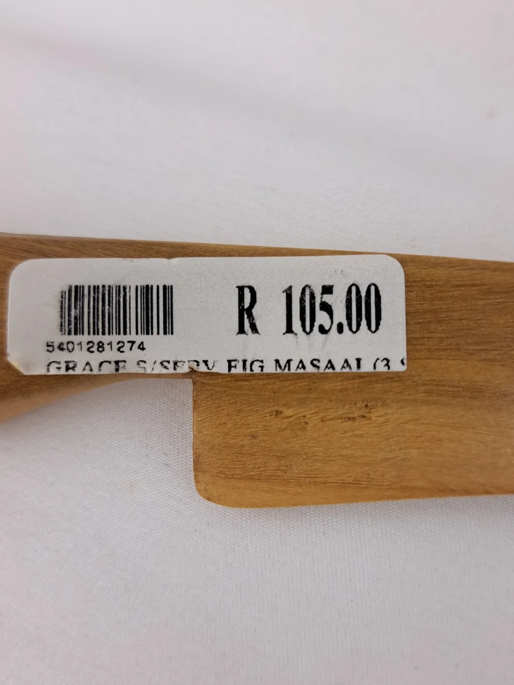 Hand-Carved Wooden Salad Servers Set - Natural Brown